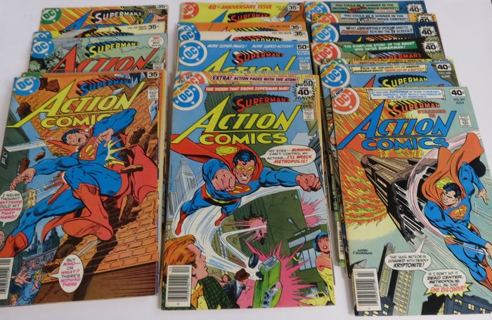 Preview of the first image of Action Comics - 27 early comics: in the range 467 ~497 - (1977/1979).