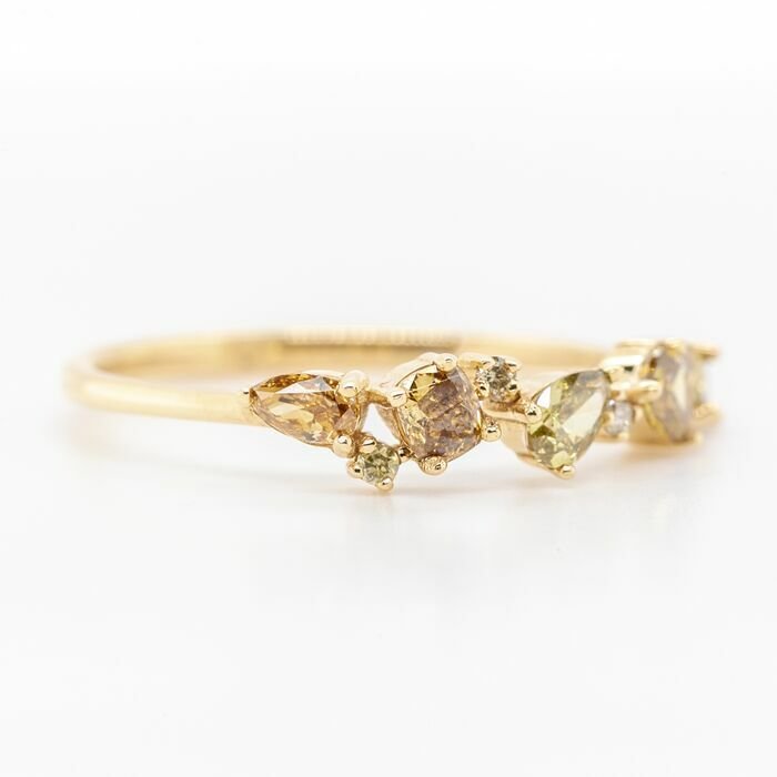 Image 2 of No Reserve Price - 0.59 tcw - 14 kt. Yellow gold - Ring Diamond