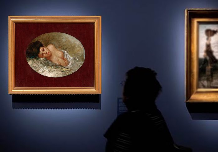 Image 2 of Pittore Impressionista dei primi del '900 - Nudo femminile sdraito (NO RESERVE)