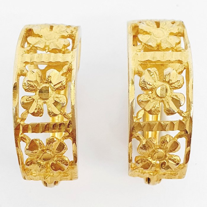 Preview of the first image of 14 kt. Yellow gold - Earrings.