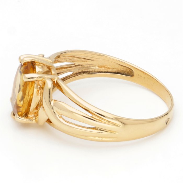 Image 3 of No Reserve - 18 kt. Gold - Ring - 1.27 ct Citrine