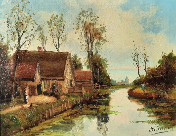 Image 3 of Adri Verveen (1912 - 1988) - Oud Hollands Landschap