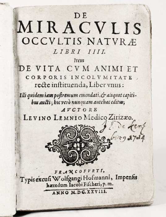Preview of the first image of Levino Lemnio - De Miraculis Occultis Naturæ - 1628.