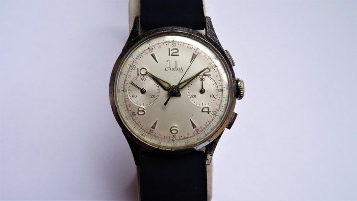 Preview of the first image of Indus - Chronograph Landeron 148 - "NO RESERVE PRICE" - 1169 48 - Men - 1950-1959.