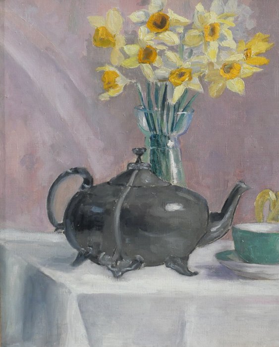 Image 3 of Louis Abel-Truchet (1857-1918) - Still life with flowers, tea time