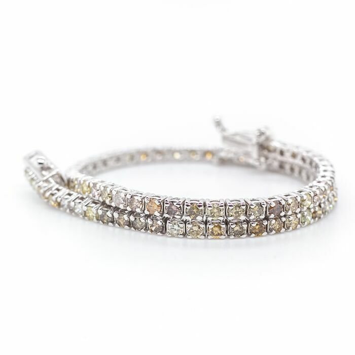 Image 2 of No reserve price - 2.33 tcw - 14 kt. White gold - Bracelet Diamond
