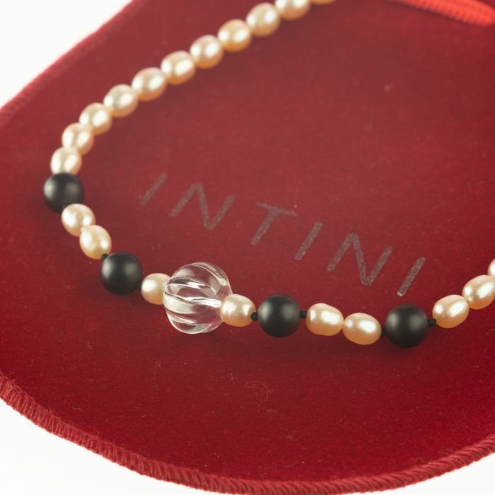 Image 3 of Intini Jewels - 18 kt. Gold, Yellow gold - Necklace - 84.50 ct Freshwater Pearl - Rock Crystal, Aga