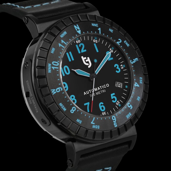 Image 3 of Tecnotempo - "NO RESERVE PRICE" Diver's 300M WR "Aviator" - Limited Edition - - TT.300G.NNBL (Black