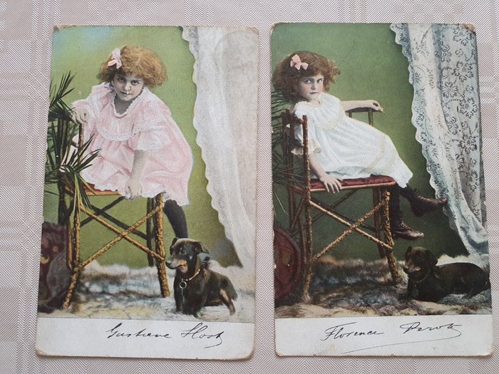 Image 3 of The Netherlands and various countries - Animals: v.n. dogs and children etc. - Postcards (Collectio
