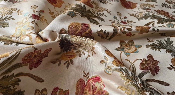 Beautiful Ivory San Leucio Fabric - 6.00 x 1.40 meters - Upholstery fabric