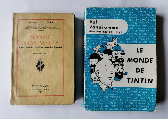 Preview of the first image of Hergé - Moscou sans voiles + Le Monde de Tintin - First edition - (1928/1959).