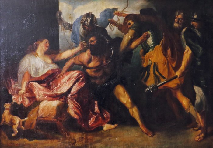 Preview of the first image of Scuola Italiana (XVIII-XIX), da Van Dyck - Cattura di Sansone.