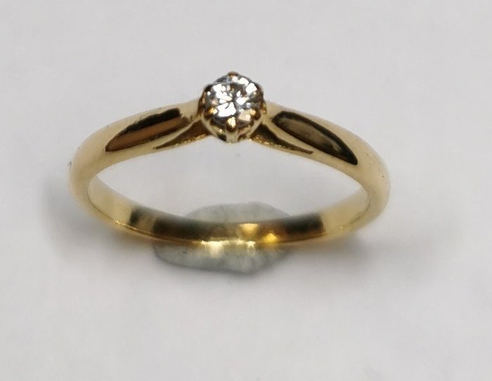 Image 3 of 18 kt. Gold - Ring - 0.10 ct Diamond