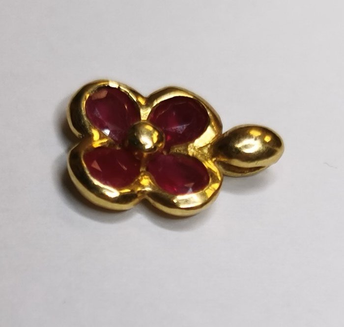 Image 3 of 18 kt. Gold - Pendant - Rubies