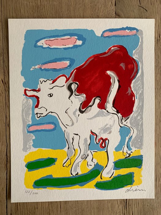 Image 2 of Peter Diem (1945) - Flying cows (8 stuks)