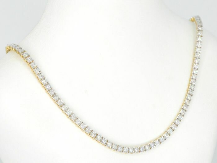Image 3 of 14 kt. Gold - Necklace - 4.00 ct Diamond