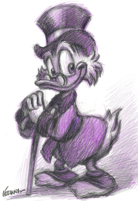 Preview of the first image of Uncle Scrooge - Original Drawing - Joan Vizcarra - Pencil Art - Original Artwork.