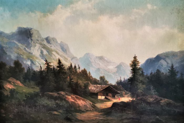 Preview of the first image of Julius Schönrock (1835-1878) - Berghof im Salzkammergut.