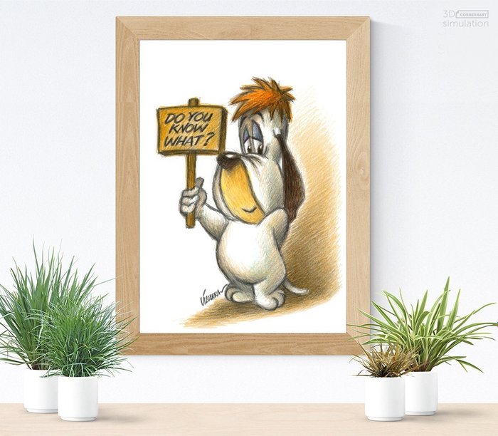 Image 2 of Droopy : - Do You Know What? - Original drawing by Joan Vizcarra - Pencil Art - Original Artwork
