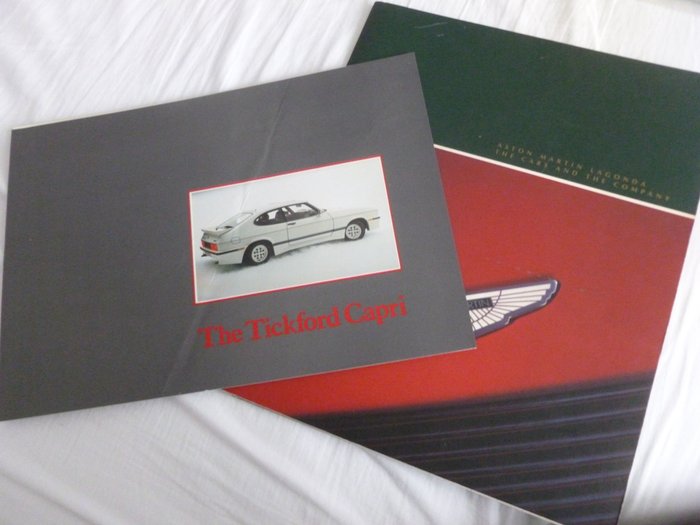Preview of the first image of Brochures/catalogues - Lot of 9 Aston Martin (incl Tickford Capri) brochures / items - Aston Martin.