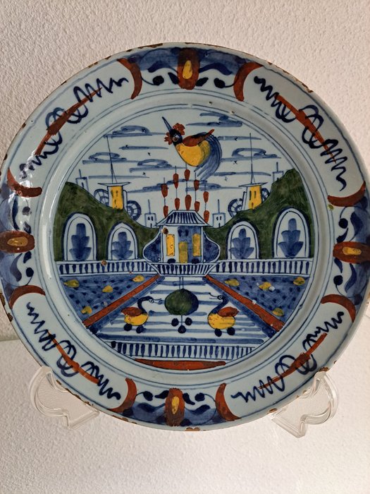 Preview of the first image of Delft, Plateelbakkerij - Plate (1) - Earthenware.