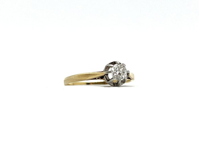 Image 2 of NO RESERVE - 18 kt. Platinum, Yellow gold - Ring - 0.30 ct Diamond