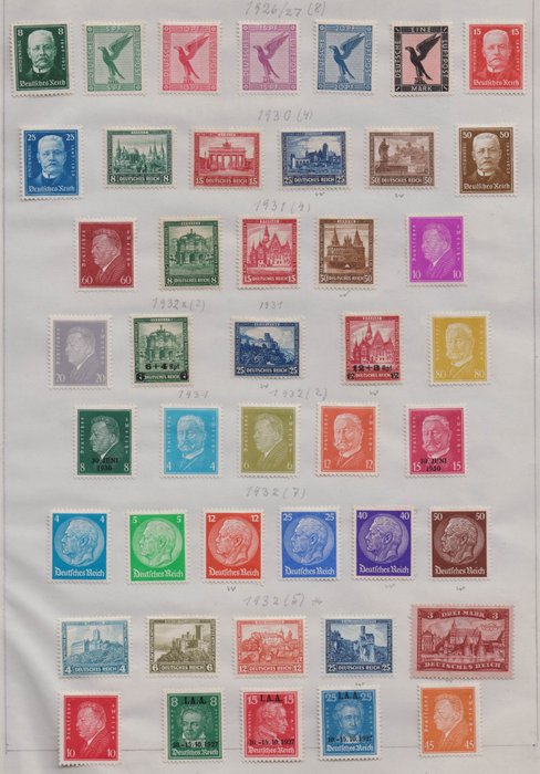 Preview of the first image of German Empire 1924/1931 - “Weimar”, neat, unused partial collection.