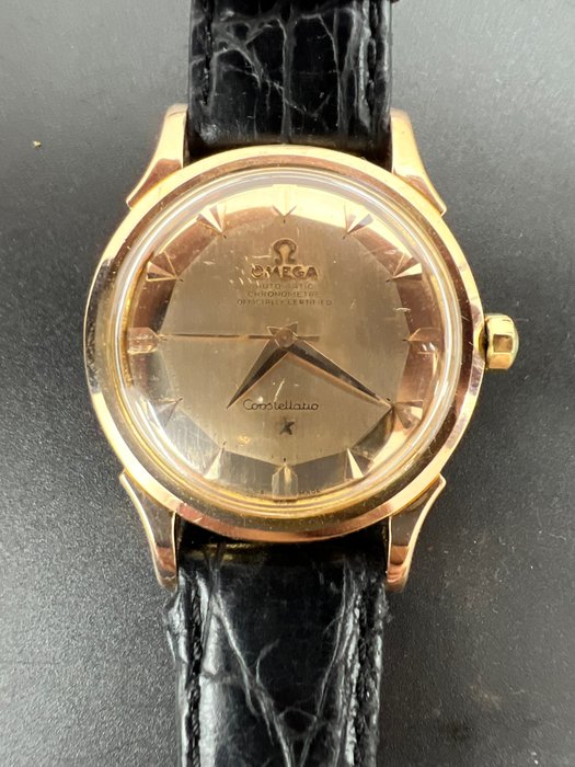 Preview of the first image of Omega - Constellation Pie Pan arrow dial rose Gold 18k - 2852 cal 505 - Men - 1950-1959.