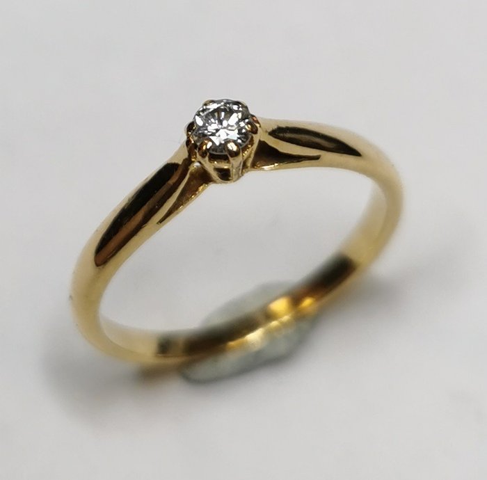 Image 2 of 18 kt. Gold - Ring - 0.10 ct Diamond