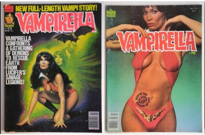 Preview of the first image of Vampirella - 2X Volumi Della Warren (Vampirella #73 + #78) - First edition - (1978/1979).