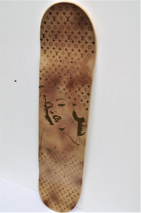 Preview of the first image of Brother X (1969) - Louis Vuitton / Marilyn Monroe Skateboard Deck 8.5".