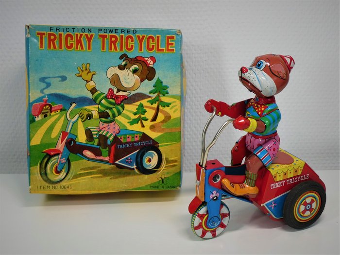 Image 2 of Yonezawa (Japan) # - tins "TRICKY TRICYCLE" in Original Box. - 1960-1969 - Japan