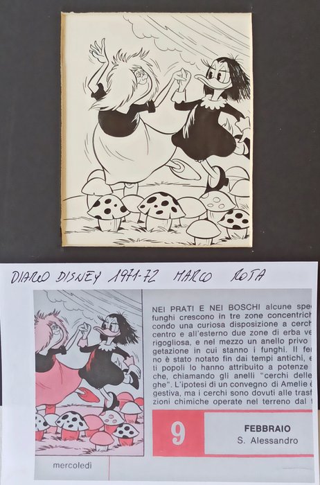 Image 3 of M. Rota - Tavola originale " Maga Magò e Amelia " - da Diario Disney 1971/72