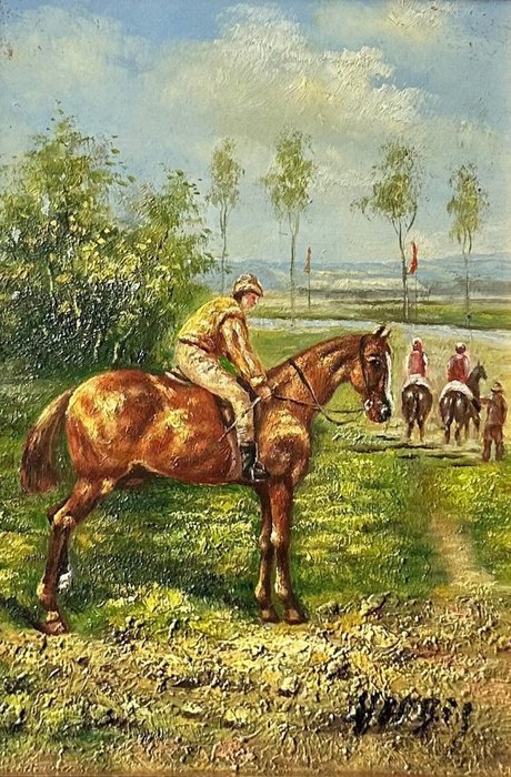 Preview of the first image of SteveHarris (XXème siècle) - L'entrainement des chevaux.