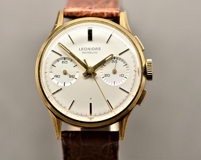 Preview of the first image of Leonidas Heuer - Chronograph 14K goud - Men - 1960-1969.