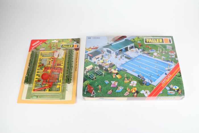 Preview of the first image of Faller H0 - 190282/195383 - Scenery - Swimming pool and playground, unopened.
