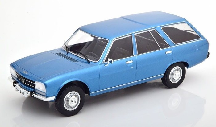 Preview of the first image of Modelcar Group - 1:18 - Peugeot 504 Break GR - 1975/1978 - blue metallic.
