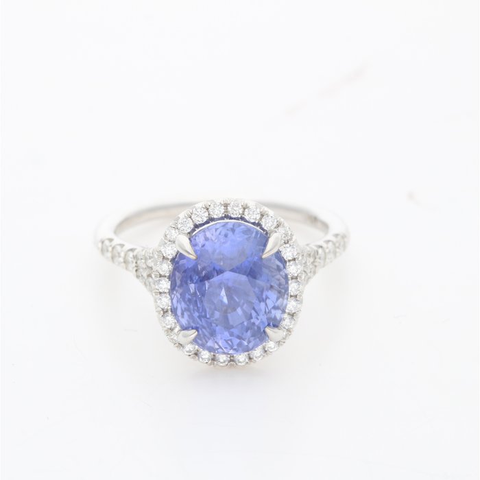 Image 3 of 18 kt. White gold - Ring - 6.25 ct Sapphire