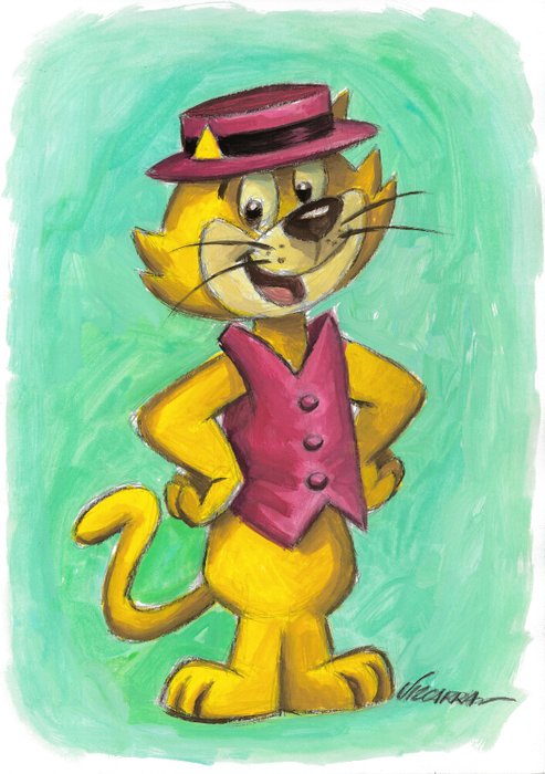Image 3 of Top Cat, The Leader - Original Painting By Joan Vizcarra - Acrylic Art - Original Artwork