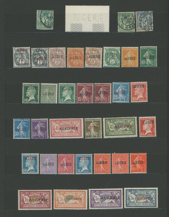 Preview of the first image of French Colony 1924 - COTE +2600 - Algérie - Bel ensemble suivi Neuf dont NSC, Poste, PA, Taxes, Pré.