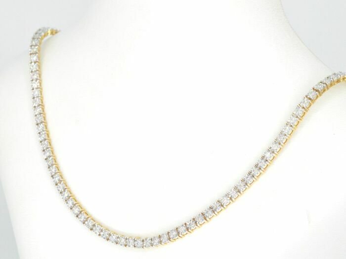 Image 2 of 14 kt. Gold - Necklace - 4.00 ct Diamond