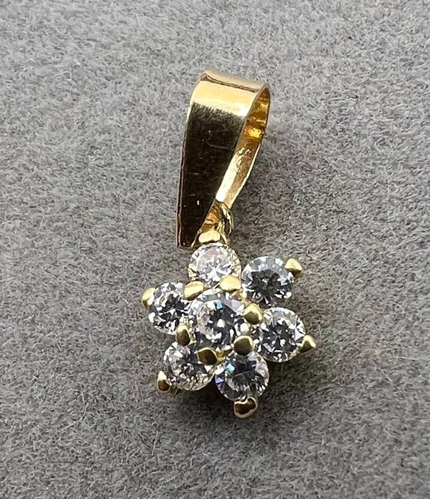 Image 2 of NO RESERVE PRICE - 18 kt. Yellow gold - Pendant - 0.14 ct Diamond