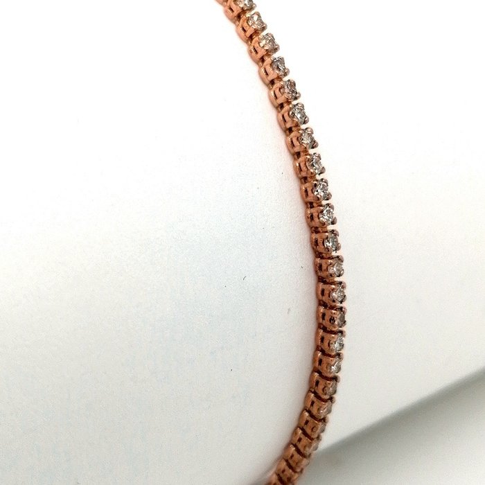 Image 2 of ***no reserve price* Pink gold - Tennis bracelet - 1.64 ct Diamond