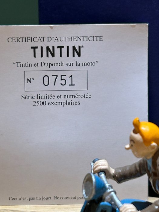 Image 3 of Tintin - Figurine Moulinsart 46940 - Tintin et les Dupondt sur la moto - Collection Classique - (20