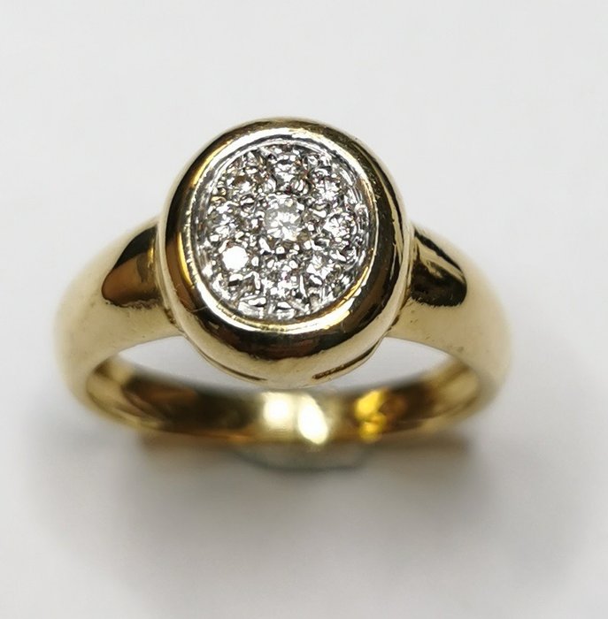 Image 3 of NO RESERVE - 18 kt. Gold - Ring - 0.05 ct Diamond - Diamonds