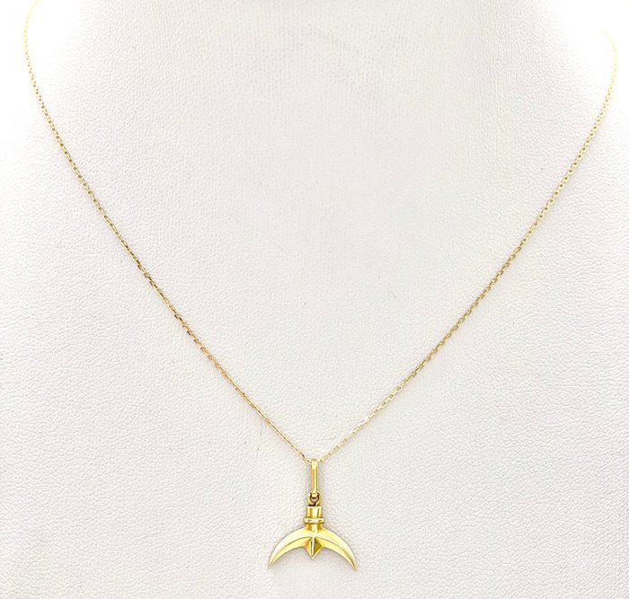 Image 3 of "Aucun prix de réserve" Corne - 18 kt. Yellow gold - Necklace with pendant