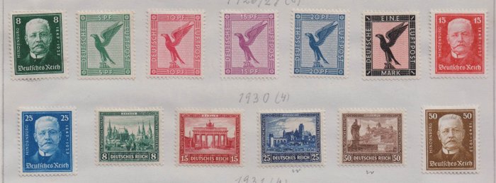 Image 2 of German Empire 1924/1931 - “Weimar”, neat, unused partial collection