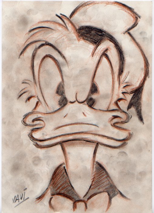 Preview of the first image of Donald Duck - Signed Original drawing by Xavi (2023).