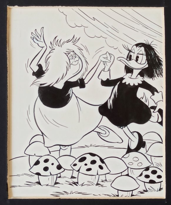 Preview of the first image of M. Rota - Tavola originale " Maga Magò e Amelia " - da Diario Disney 1971/72.