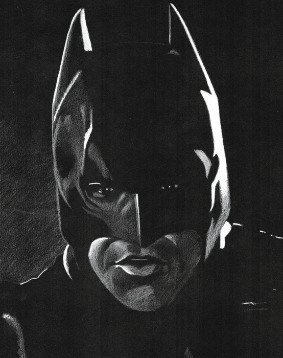Preview of the first image of Batman - Original Painting By Diego Septiembre - Acrylic Artwork - Signed - Original Art.